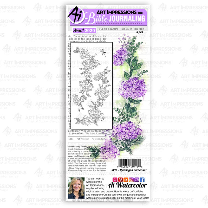 ART IMPRESSIONS 5271 – Hydrangea Border Set
