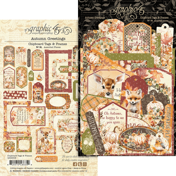 Autumn Greetings Chipboard Tags