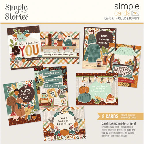 SIMPLE STORIES Cider & Donuts - Simple Cards Card Kit