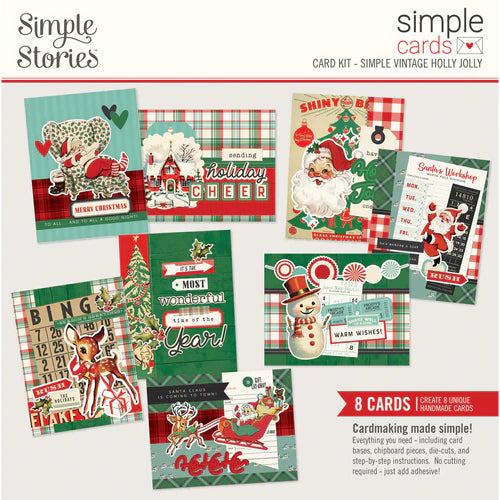 SIMPLE STORIES Simple Vintage Holly Jolly - Simple Cards Card Kit